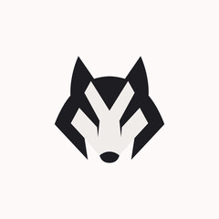 simple gray wolf flat color wild animal logo vector illustration template design © katsumatakun