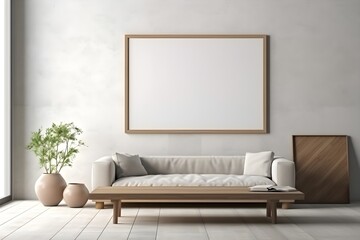 Neutral and Inviting Lighting Frame Mockup, generative, ai