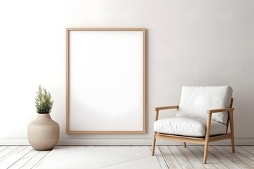 Clean and Stylish Art Exhibition Frame Mockup, generative, ai