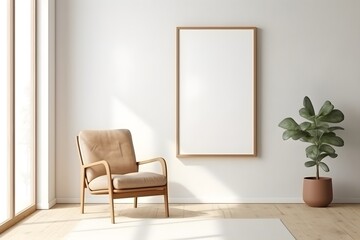 Neutral and Inviting Frame Mockup Frame Mockup, generative ai