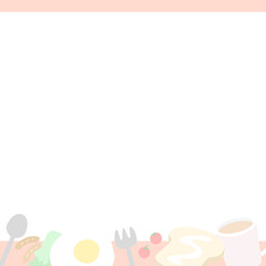 朝食セットスクエアフレーム⭐︎PNG