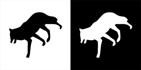 Illustration vector graphics of wolf icon