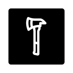 axe emergency safety glyph icon vector. axe emergency safety sign. isolated symbol illustration