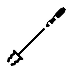 marshmallow roasting sticks glyph icon vector. marshmallow roasting sticks sign. isolated symbol illustration