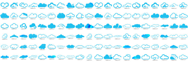 cloud logo collection. Cloud icon. Vector illustration