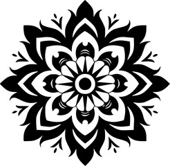 Mandala | Black and White Vector illustration