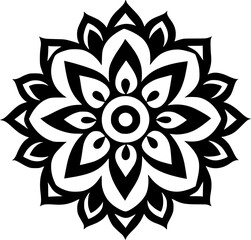 Mandala - Minimalist and Flat Logo - Vector illustration