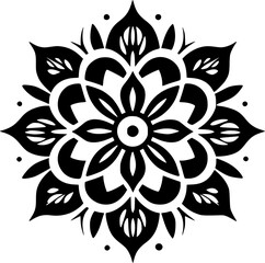Mandala - Minimalist and Flat Logo - Vector illustration