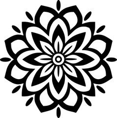 Mandala | Black and White Vector illustration