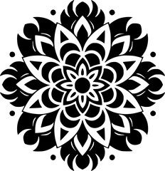 Mandala - Minimalist and Flat Logo - Vector illustration