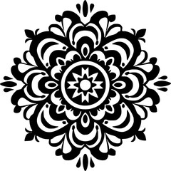 Mandala - Minimalist and Flat Logo - Vector illustration