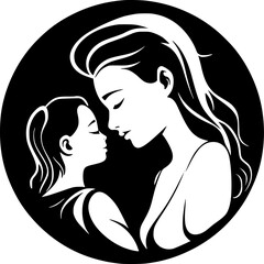 Mom - Minimalist and Flat Logo - Vector illustration