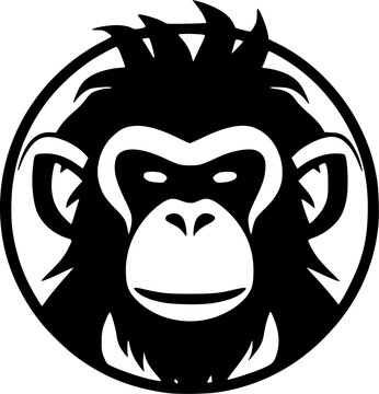 recommend clip art: Monkey - Minimalist and Flat Logo - Vector illustration