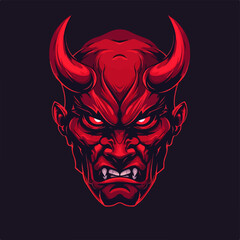 red devil head - obrazy, fototapety, plakaty