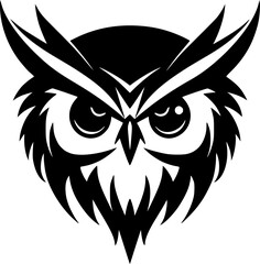 Owl - Minimalist and Flat Logo - Vector illustration