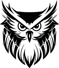 Obraz premium Owl - Minimalist and Flat Logo - Vector illustration