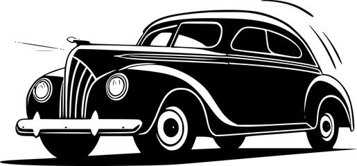 Car | Minimalist and Simple Silhouette - Vector illustration