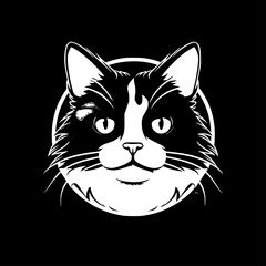Cat - High Quality Vector Logo - Vector illustration ideal for T-shirt graphic