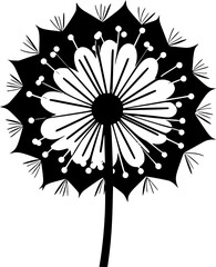 Dandelion - Minimalist and Flat Logo - Vector illustration