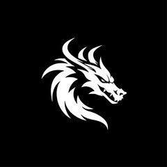 Fototapeta premium Dragon | Minimalist and Simple Silhouette - Vector illustration
