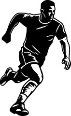Fototapeta na wymiar Football - Black and White Isolated Icon - Vector illustration