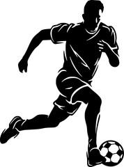 Football | Minimalist and Simple Silhouette - Vector illustration