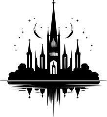 Gothic | Black and White Vector illustration