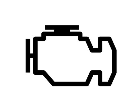 Car engine icon. Clipart image isolated on white background