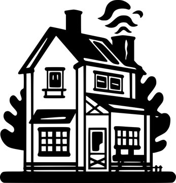 House - Minimalist and Flat Logo - Vector illustration