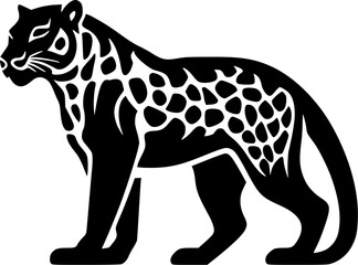 Obraz premium Leopard | Minimalist and Simple Silhouette - Vector illustration