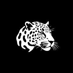 Obraz premium Leopard - Black and White Isolated Icon - Vector illustration
