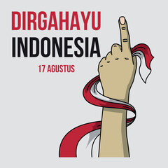 Indonesia Independence day greeting poster