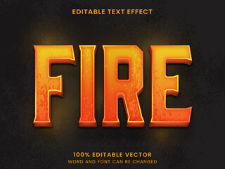 fire flame 3D Editable text Effect Style