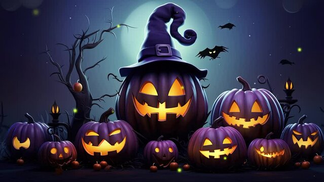 Creepy halloween pumpkins