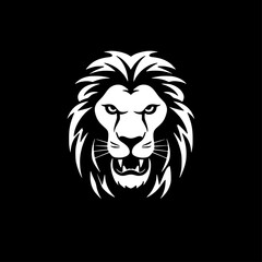 Fototapeta premium Lion | Black and White Vector illustration