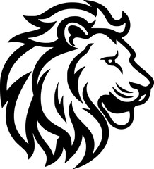 Lion - Minimalist and Flat Logo - Vector illustration