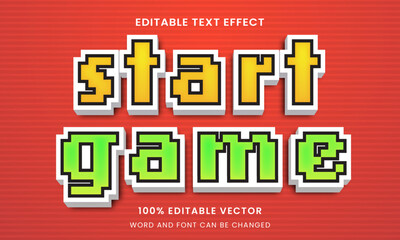 arcade pixel game graphic style editable text effect