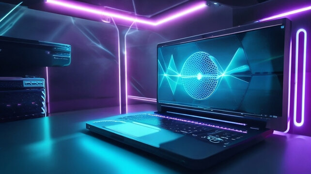 the futuristic robotic computer network in a sci-fi.