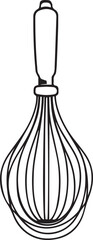 Vector doodle wire whisk icon in vector. hand drawn wire whisk icon in vector