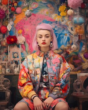 Portrait of an urban, young and fashionable woman