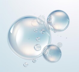 Water droplets or bubbles