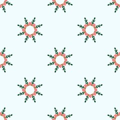 seamless background with branches and flowers 