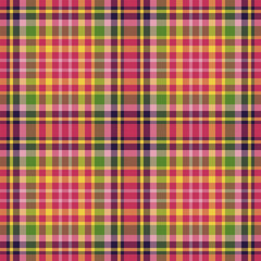 Texture seamless background of plaid fabric textile with a vector tartan pattern check.