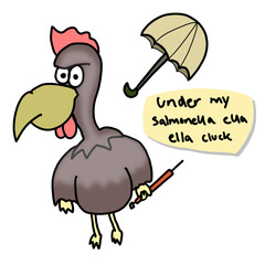 Salmonella Funny Science Illustration Drawing Educational