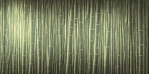 Close up of green bamboo fence texture, painting type illustration, beautiful wall decor.