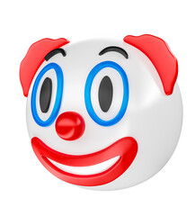Clown emoji in 3d render