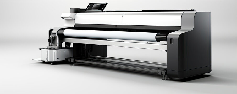 Modern large format printer. New design of format Printers on white background.