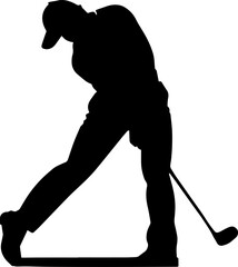 The vector of golf player. Vector illustration.