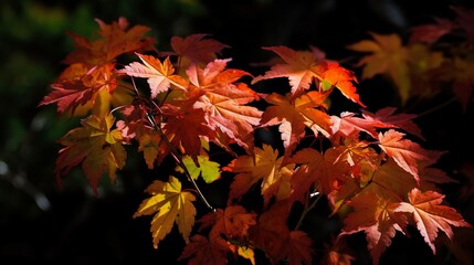 Autumn Maple Foliage, created with Generative AI technology.