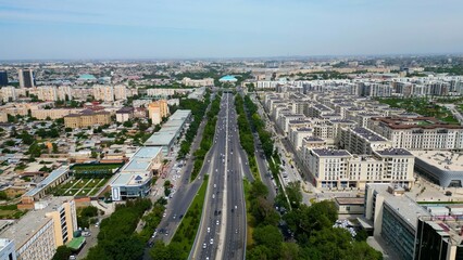 Aerial view of Tashkent city